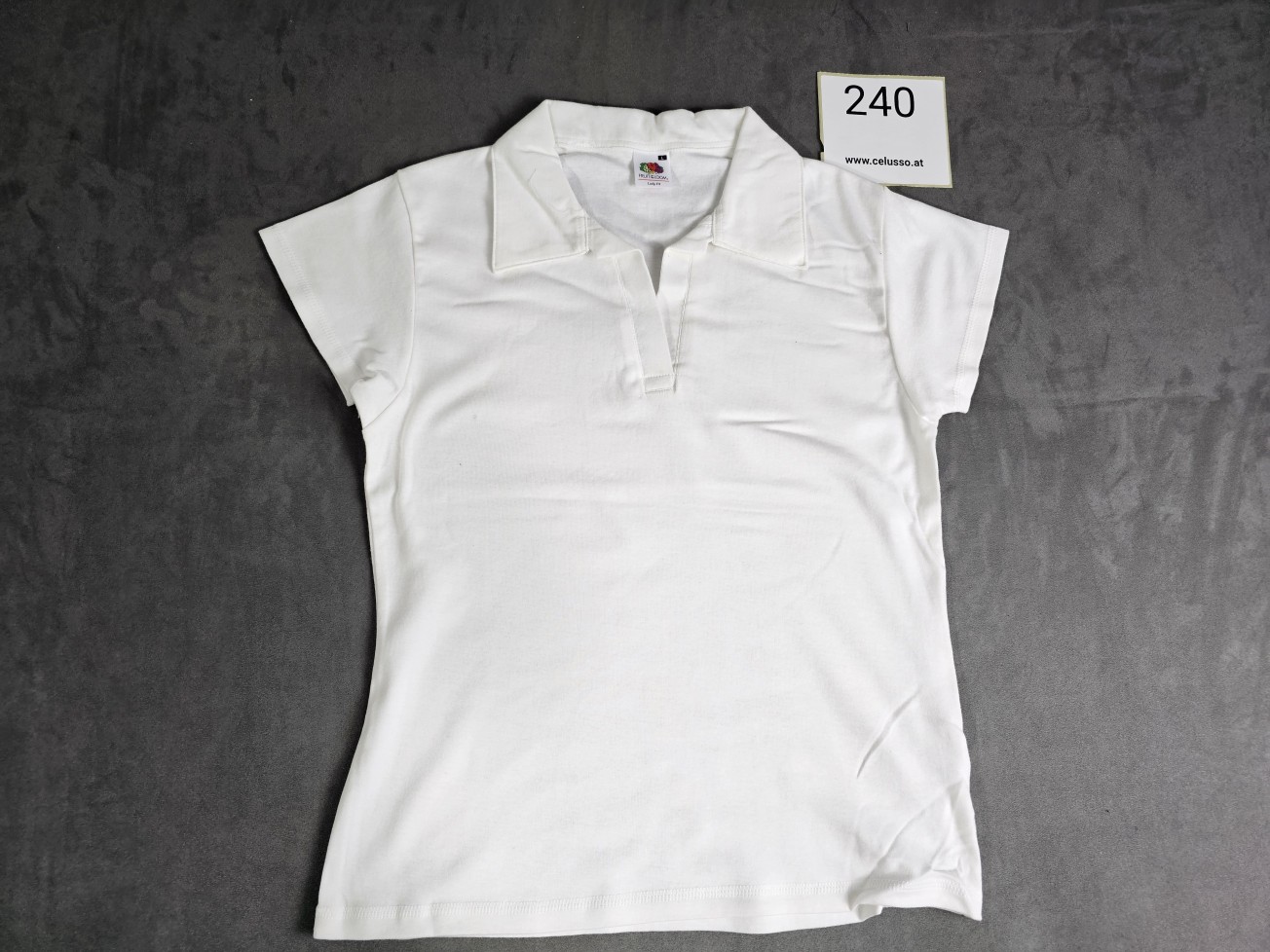 Fruit of the Loom Damen Polo T-Shirt Weiß Gr. M (Neu) – Bild 7