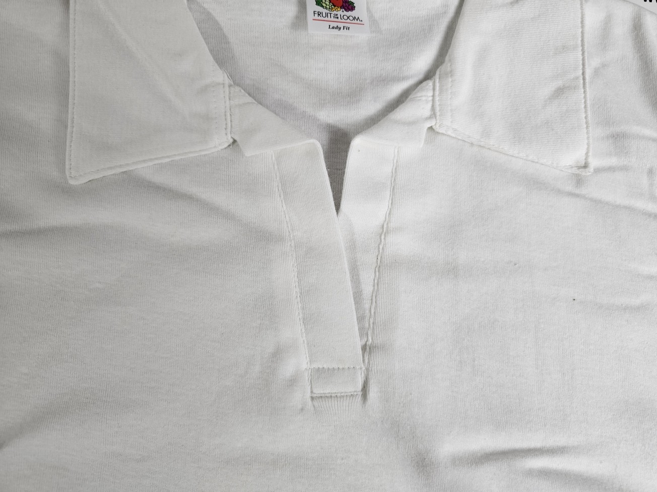 Fruit of the Loom Damen Polo T-Shirt Weiß Gr. M (Neu) – Bild 5