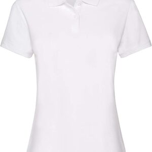 Fruit of the Loom Damen Polo T-Shirt Weiß Gr. M (Neu)