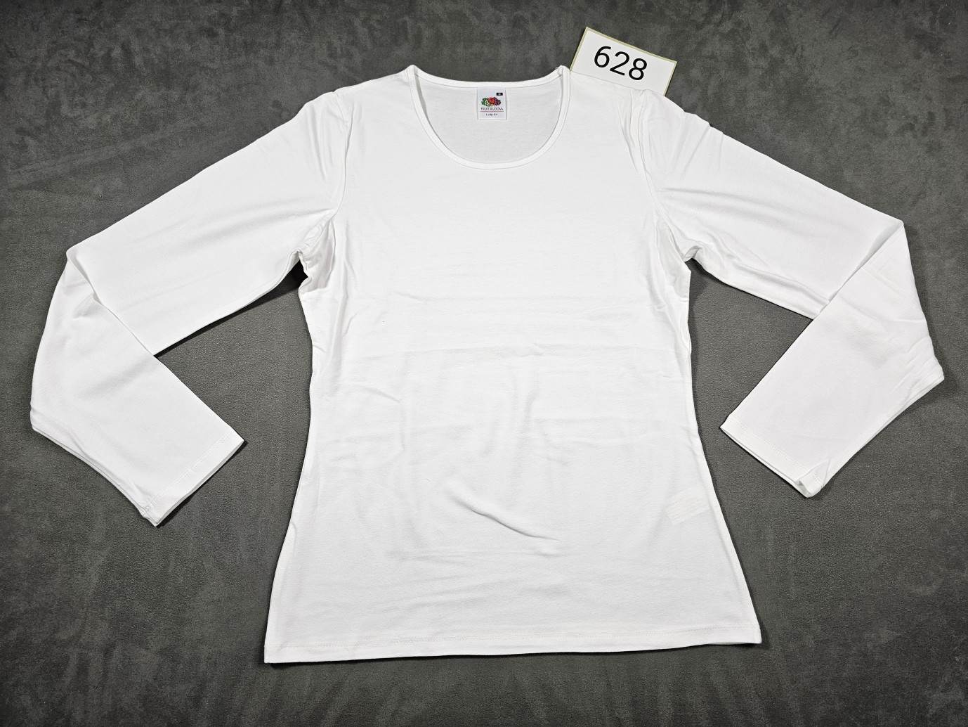Fruit of the Loom Lady-Fit Langarmshirt Weiß – Größe M – Bild 2