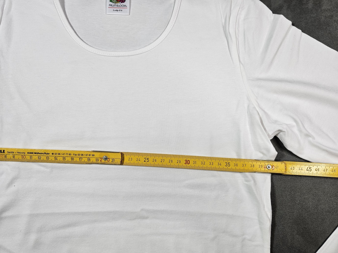 Fruit of the Loom Lady-Fit Langarmshirt Weiß – Größe M – Bild 6