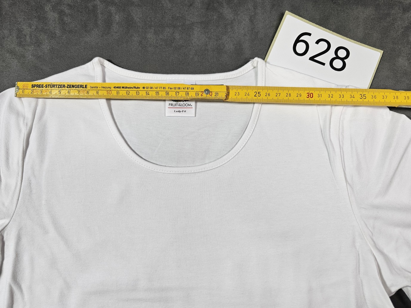 Fruit of the Loom Lady-Fit Langarmshirt Weiß – Größe M – Bild 5