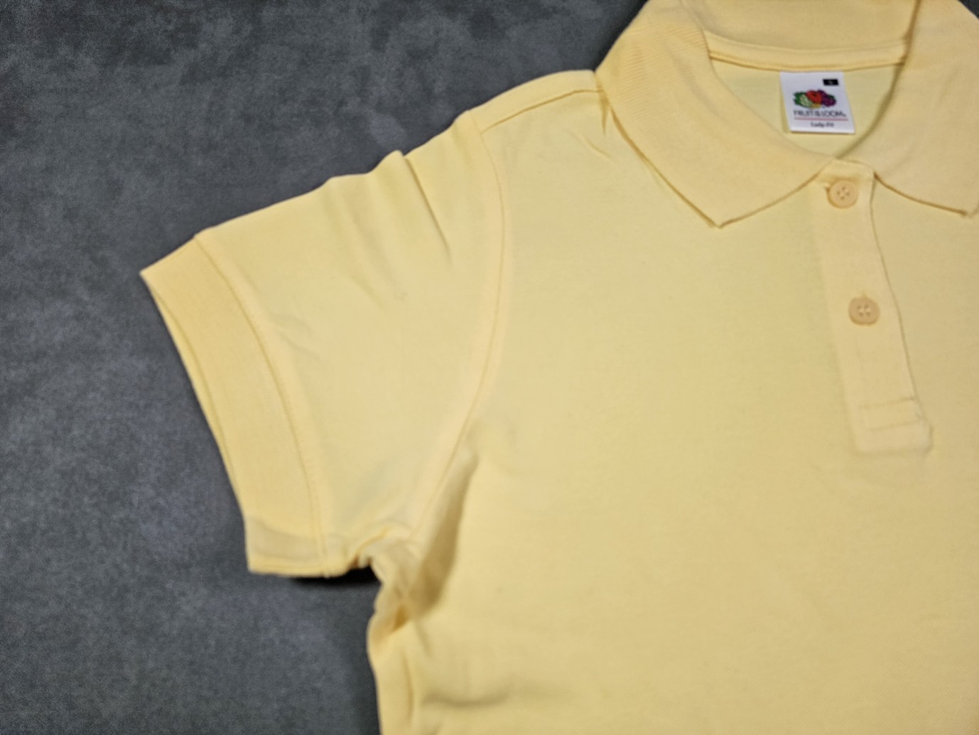 Fruit of the Loom Lady-Fit Poloshirt Light Gold – Größe S – Bild 3