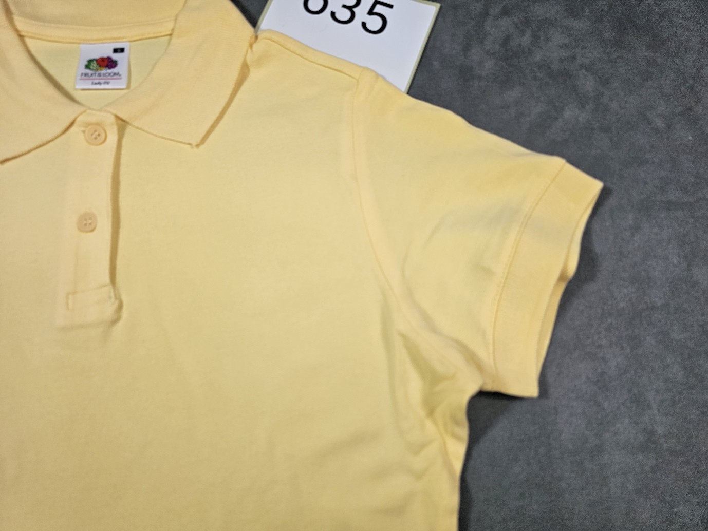 Fruit of the Loom Lady-Fit Poloshirt Light Gold – Größe S – Bild 4