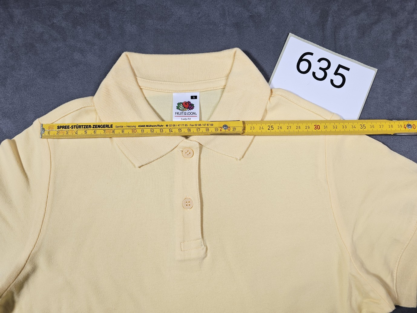 Fruit of the Loom Lady-Fit Poloshirt Light Gold – Größe S – Bild 10