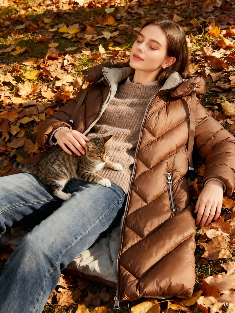 Celusso Damen Winter Steppmantel mit Kapuze – Warm, Elegant & Wasserabweisend NEU – Bild 8