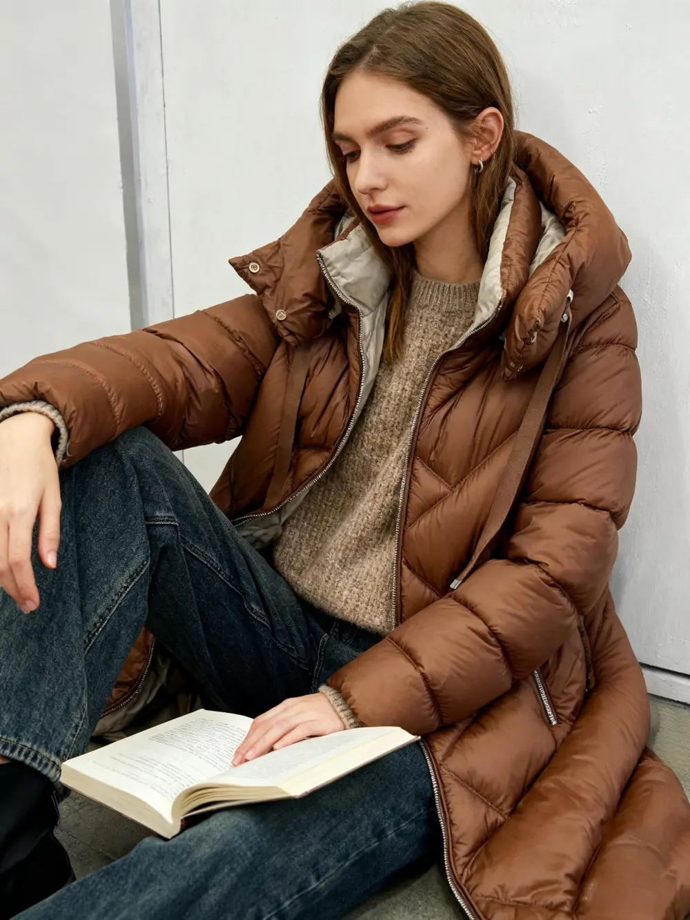 Celusso Damen Winter Steppmantel mit Kapuze – Warm, Elegant & Wasserabweisend NEU – Bild 3