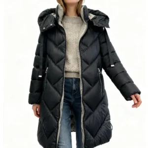 Celusso Damen Winter Steppmantel mit Kapuze – Warm, Elegant & Wasserabweisend NEU