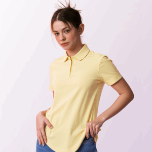 Fruit of the Loom Lady-Fit Poloshirt Light Gold – Größe S