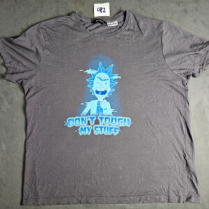 Rick and Morty T-Shirt | "Don’t Touch My Stuff" | Grau | Gr. 2XL | 082