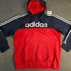 Adidas Kapuzenpullover Hoodie Rot/Blau Herren Größe ca. L | 124