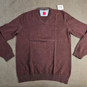 s.Oliver Herren Pullover V-Ausschnitt Größe L Bordeaux |113