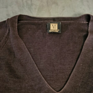 Madeleine Damen Pullover V-Ausschnitt Dunkelbraun Größe M | 100