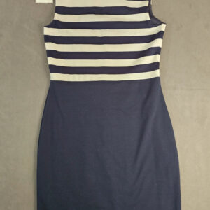 Esprit Damen Kleid Gestreift Blau-Weiß Größe S | 094