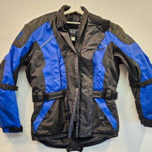 Wintex Motorradjacke Größe L Blau Schwarz mit 3M Scotchlite Protektoren