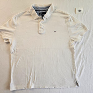 Tommy Hilfiger Poloshirt Weiß Herren M Custom Fit Kurzarm 030