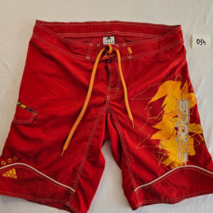 Adidas Badeshorts Rot Gelb – Größe L – Vintage Style – Boardshorts Surfstyle