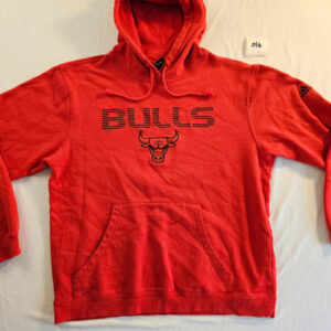Adidas Chicago Bulls Hoodie Kapuzenpullover Herren Rot Gr. M 056