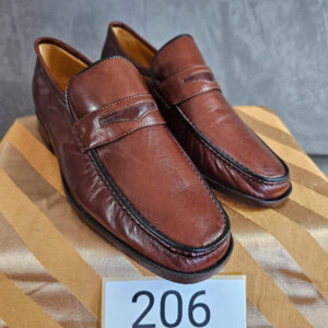 Calpierre Herren Mokassins Echtleder Braun Gr. 41 Made in Italy 206