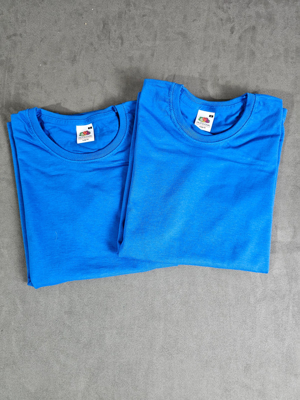 2 stück Fruit of the Loom Damen T-Shirt Lady Fit Blau Größe S