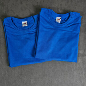 2 stück Fruit of the Loom Damen T-Shirt Lady Fit Blau Größe S