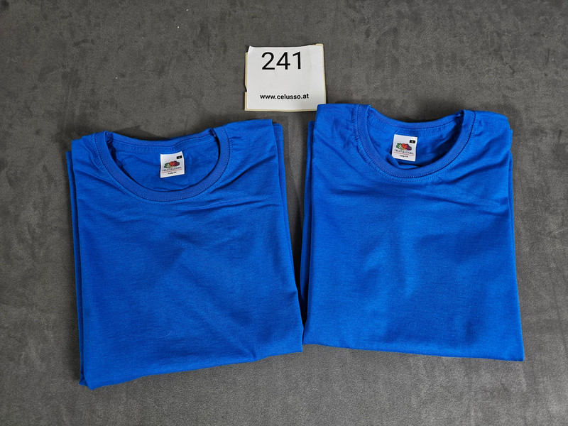 2 stück Fruit of the Loom Damen T-Shirt Lady Fit Blau Größe S