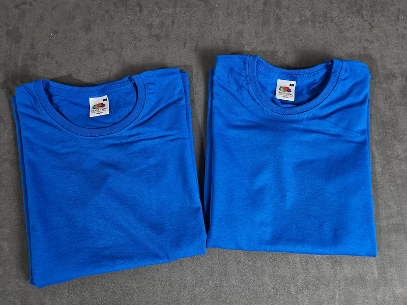 2 stück Fruit of the Loom Damen T-Shirt Lady Fit Blau Größe S