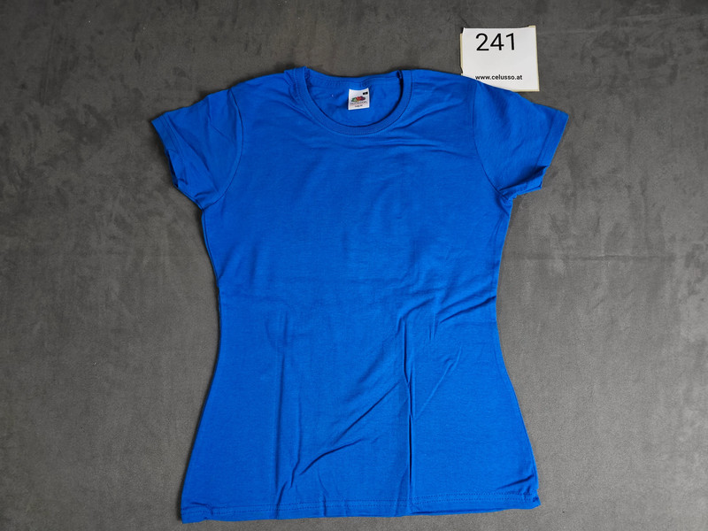 2 stück Fruit of the Loom Damen T-Shirt Lady Fit Blau Größe S