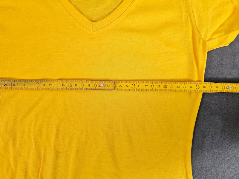 Fruit of the Loom Damen T-Shirt Gelb V-Neck Gr. S (NEU) | 243