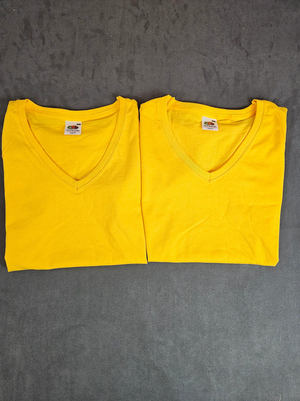 Fruit of the Loom Damen T-Shirt Gelb V-Neck Gr. S (NEU) |243
