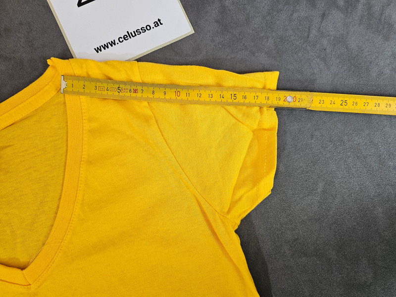 Fruit of the Loom Damen T-Shirt Gelb V-Neck Gr. S (NEU) |243