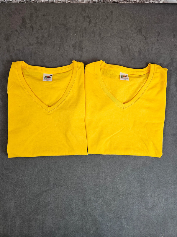 Fruit of the Loom Damen T-Shirt Gelb V-Neck Gr. S (NEU) |243
