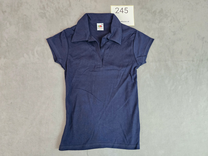 Fruit of the Loom Damen Poloshirt XS Dunkelblau Kurzarm | 245