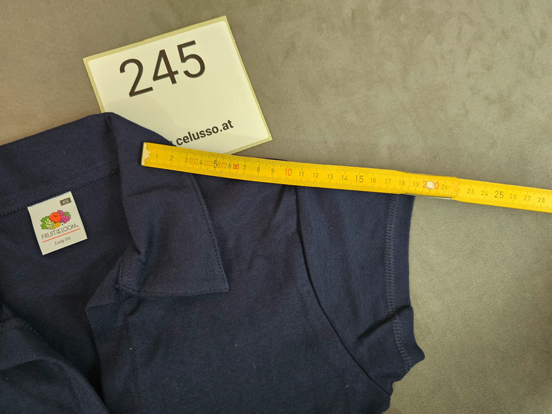 Fruit of the Loom Damen Poloshirt XS Dunkelblau Kurzarm | 245