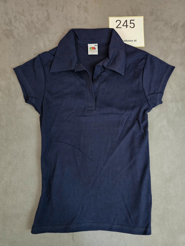 Fruit of the Loom Damen Poloshirt XS Dunkelblau Kurzarm | 245