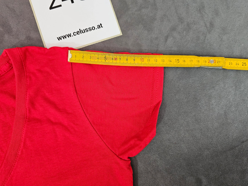 Fruit of the Loom Lady-Fit V-Neck T-Shirt – Red – XS |248