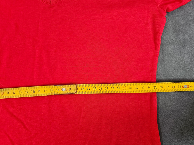 Fruit of the Loom Lady-Fit V-Neck T-Shirt – Red – XS |248