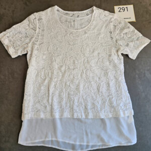 Damen Spitzenbluse Weiß Größe 44 S. Milton |291
