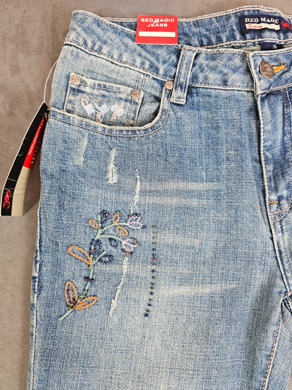 Red Magic Jeans Scorpion – Damen Jeans bestickt, Gr. 30 |324