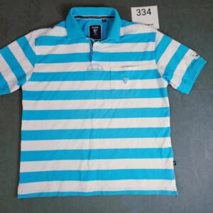 Hajo Herren Polo-Shirt gestreift Blau/Weiß Größe 50/52 | 334
