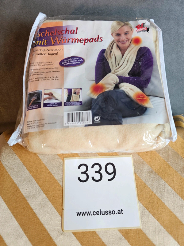Kuschelschal mit Wärmepads – 170x25 cm, inkl. 3 Pads| 339