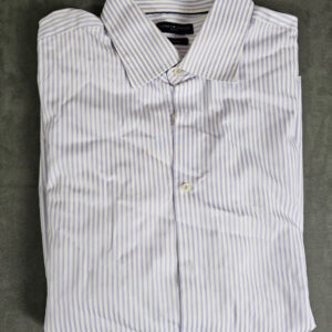 Tommy Hilfiger Herrenhemd lila gestreift Gr. 44 Langarm |347