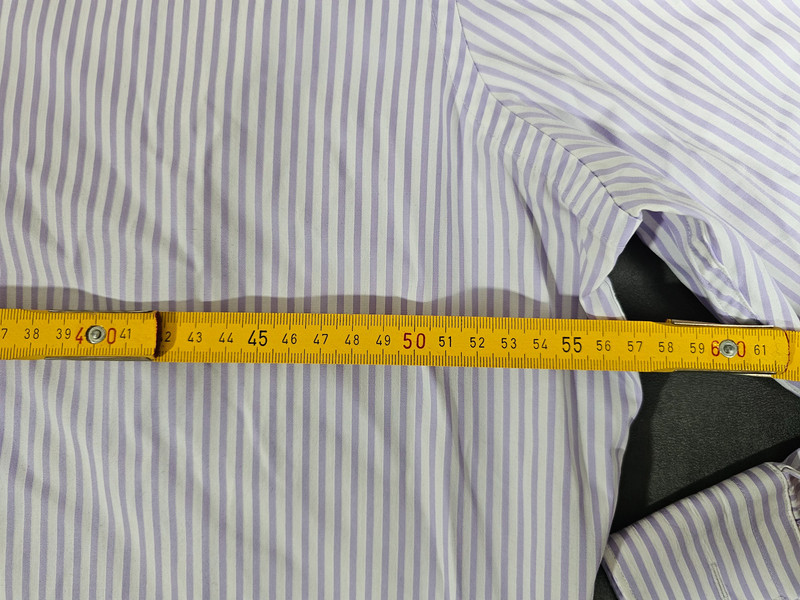 Tommy Hilfiger Herrenhemd lila gestreift Gr. 44 Langarm |347