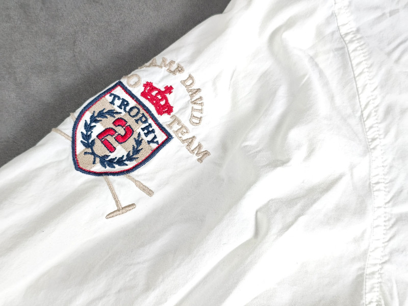 Camp David Herrenhemd Langarm – Größe M – Multicolor Stickereien – High Goal Derby Edition |358