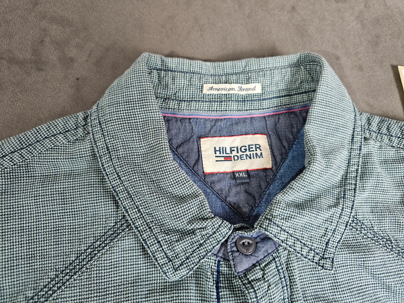 Hilfiger Denim Herrenhemd XXL – Langarm, Blau kariert | 357