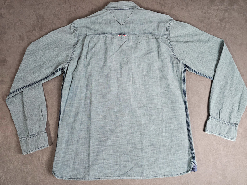 Hilfiger Denim Herrenhemd XXL – Langarm, Blau kariert | 357