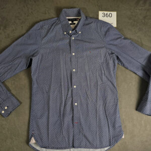 Tommy Hilfiger Slim Fit Hemd M – Dunkelblau mit weißen Punkten |360