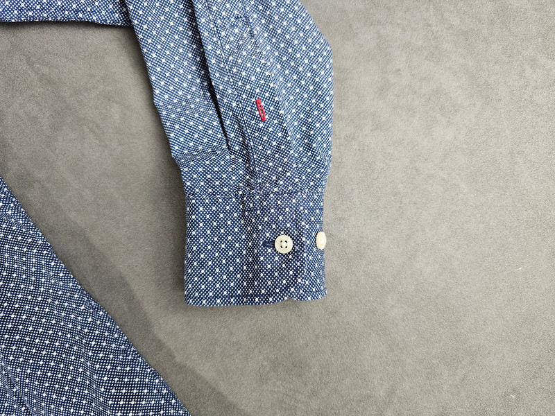 Tommy Hilfiger Slim Fit Hemd M – Dunkelblau mit weißen Punkten |360