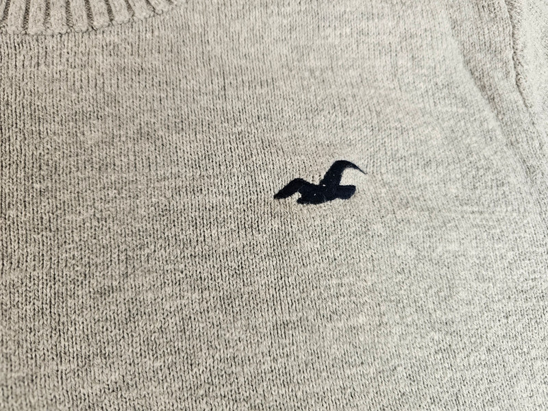 Hollister California Pullover Grau Größe M Herren Rundhals |344