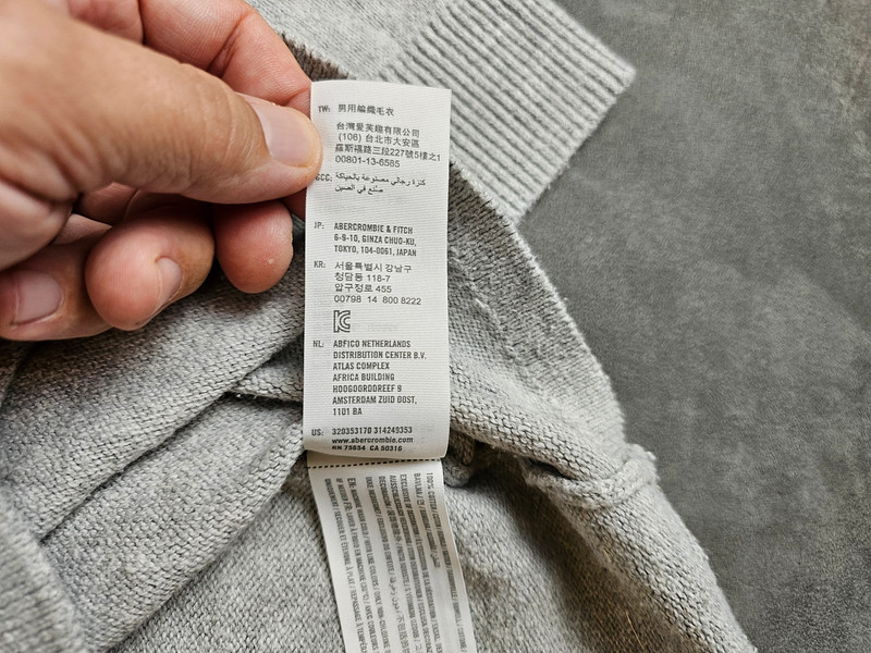 Hollister California Pullover Grau Größe M Herren Rundhals |344